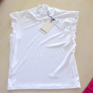 INDUSTRY White High Neck Tee